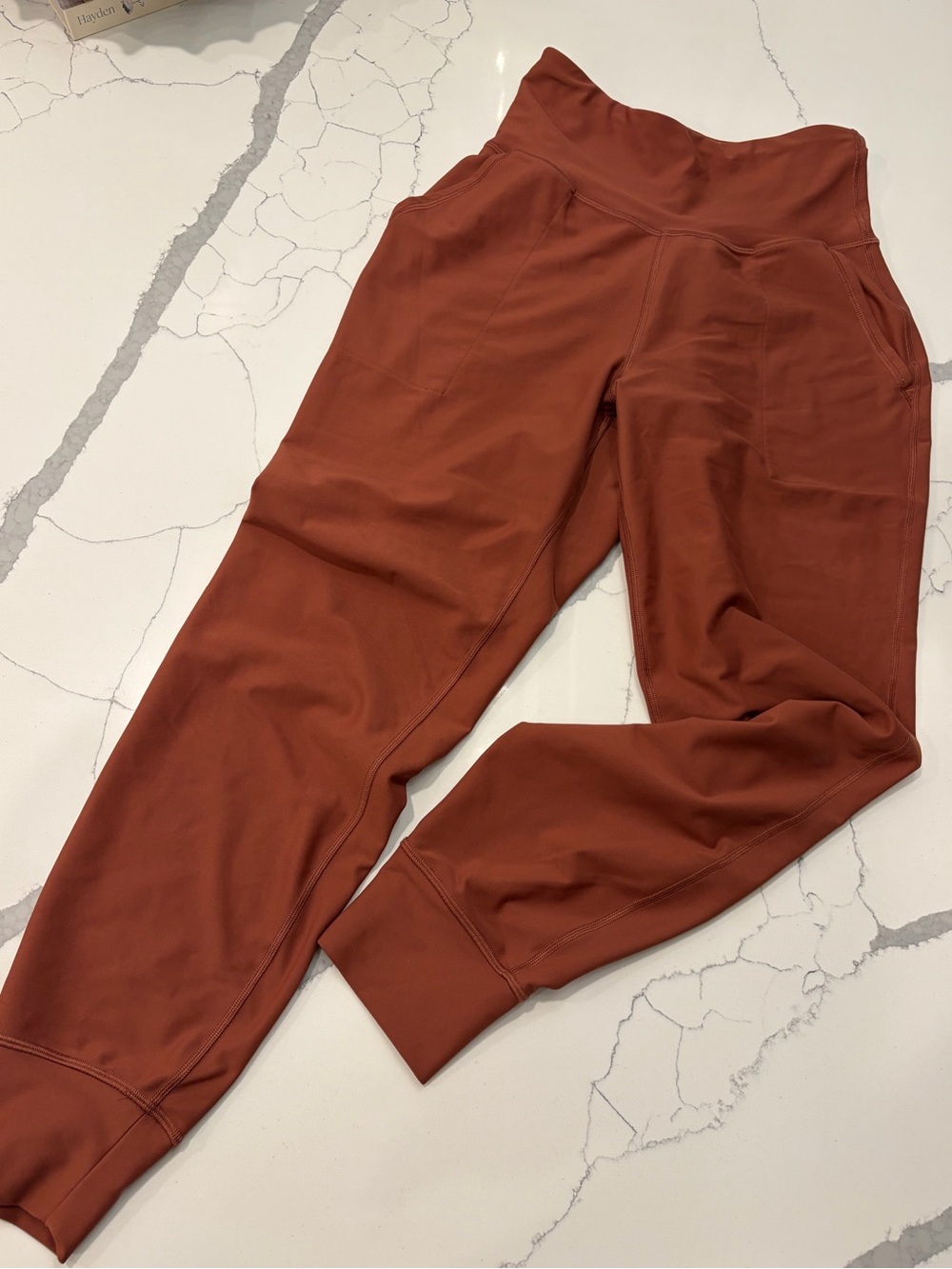 Old Navy Women's High-Waist Joggers in Rust